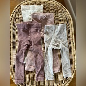 H&M baby girl leggings 9-12 mo great condition 4 pairs
